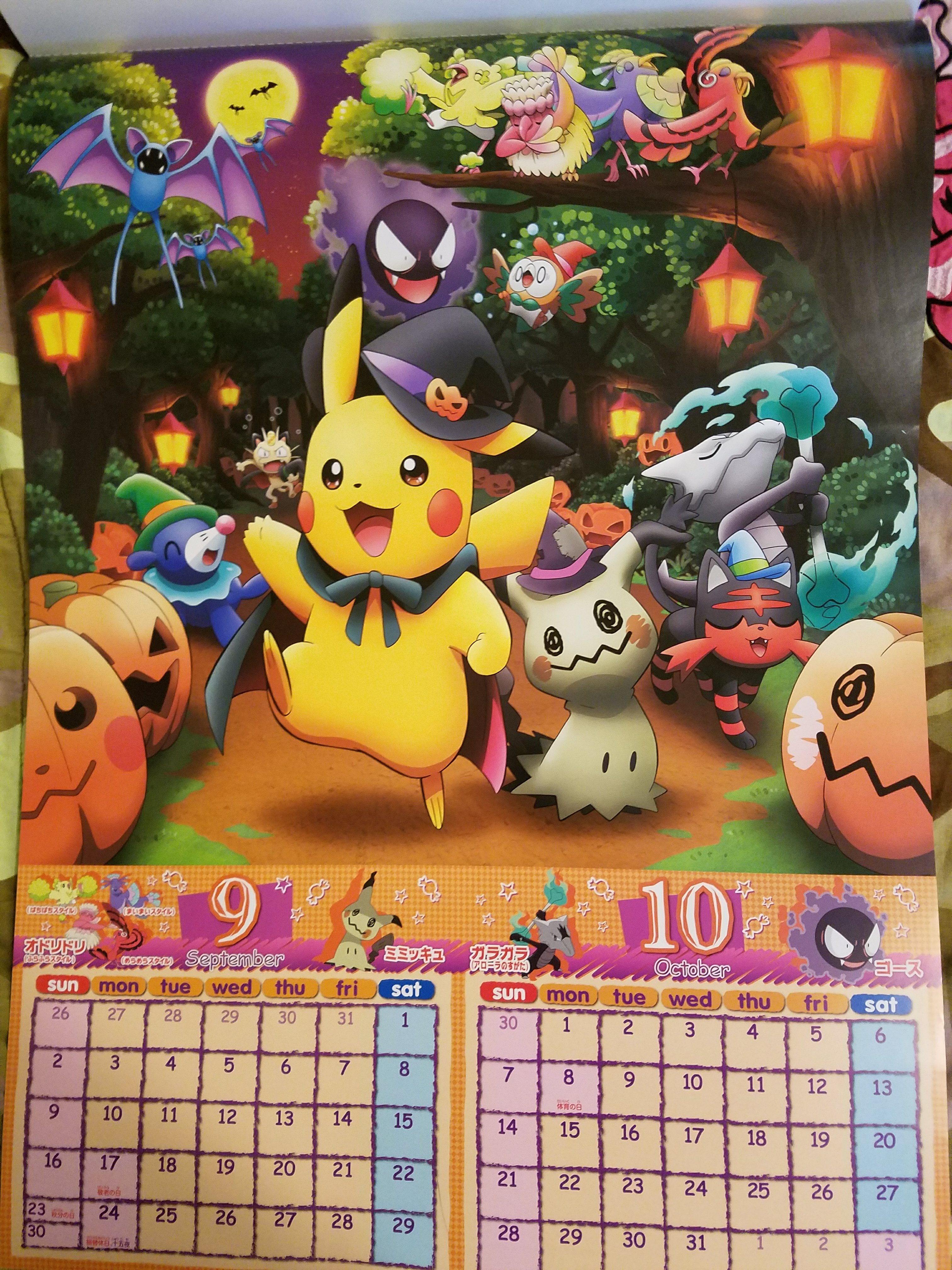 Pokemon Sun/Moon 2018 Calendar Yume Dimension